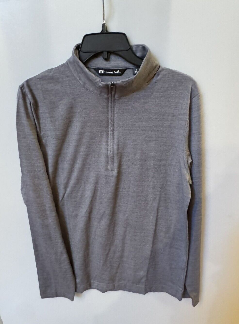 Travis Mathew Men’s 1/4 Zip Long Sleeve Golf Shirt Size Small Gray